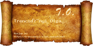 Trencsényi Olga névjegykártya