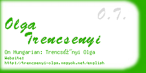 olga trencsenyi business card